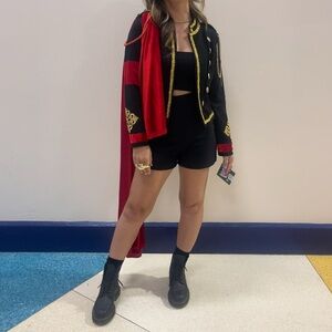 Ateez Black and Red Military Style Jacket